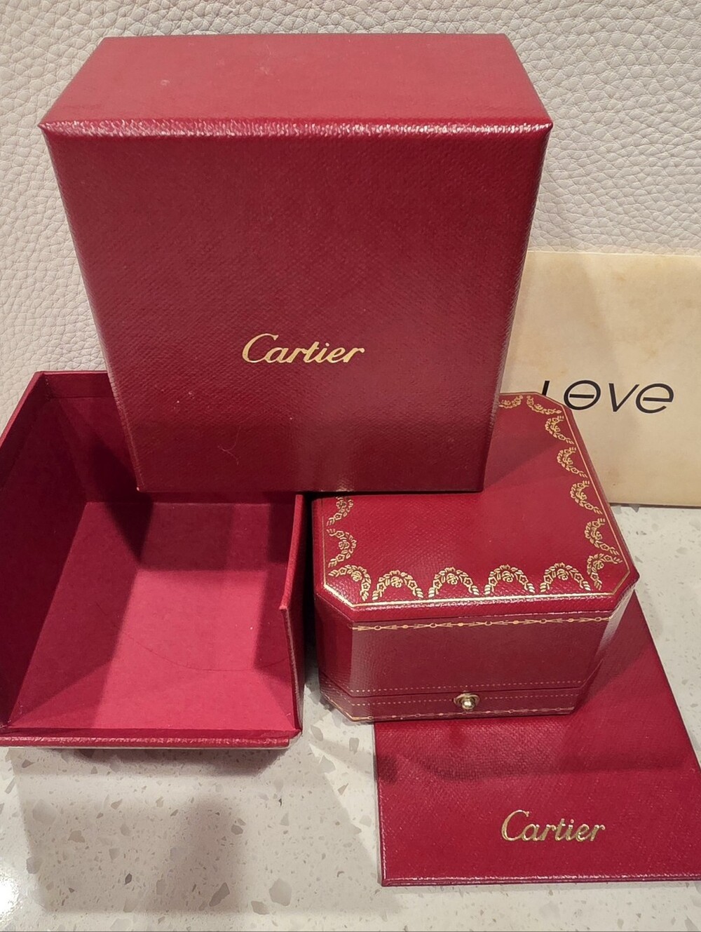 🎀💫Cartier Red Jewelry Box Set💫🎀